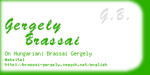 gergely brassai business card